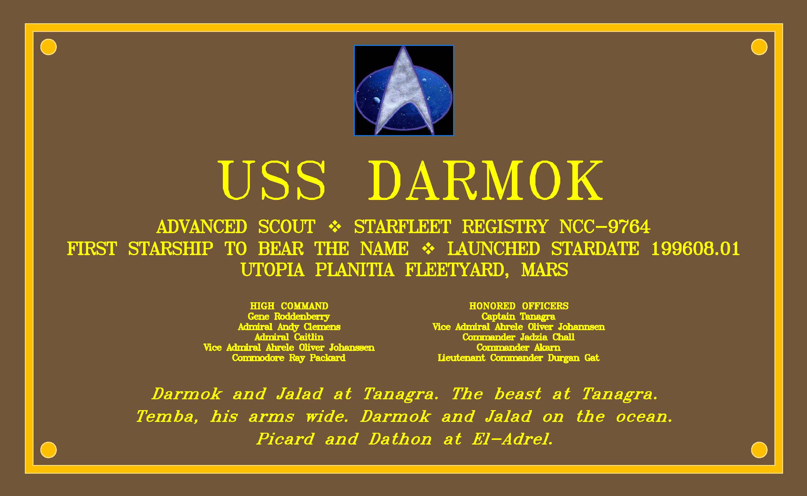Darmok & Jalad at Tanagra ... Picard & Dathon at El-Adrel.